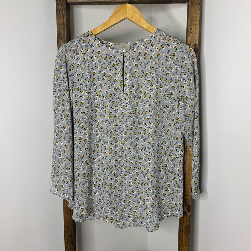 LOFT Floral Print Women's Top Size XS
